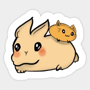 Rabbit And Friend Sticker